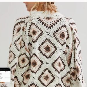 Anderson And Lauth Anthropologie Crochet Patterned Sweater. One Size